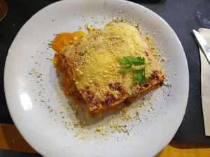 Lasanya at CactusCat Bar in Barcelona