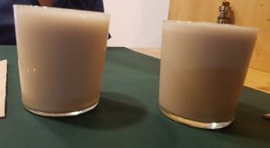 Batido de plátano y leche de almendras  at CactusCat Bar in Barcelona