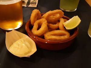 Calamari at CactusCat Bar in Barcelona