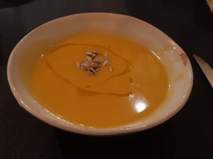 Soup of the day at CactusCat Bar in Barcelona