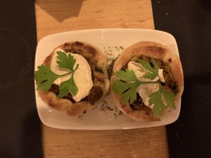 Mini quiche  at CactusCat Bar in Barcelona