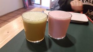 Daily juice and smoothy at CactusCat Bar in Barcelona