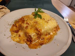This place is ALL about the lasagne! at CactusCat Bar in Barcelona