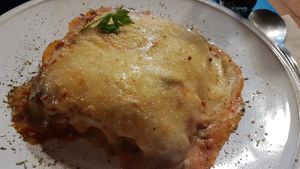 Flagship lasagna at CactusCat Bar in Barcelona