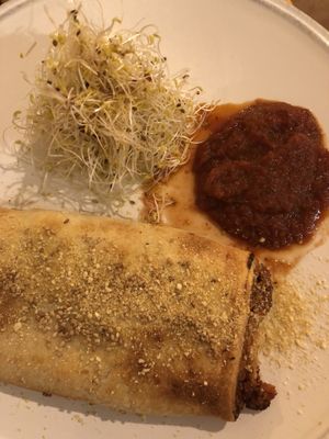 Sausage roll at CactusCat Bar in Barcelona