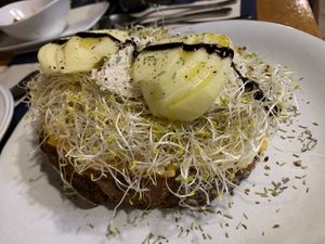 Cheese and alfalfa toastie  at CactusCat Bar in Barcelona