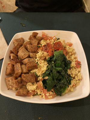 Scrambled tofu bowl   at CactusCat Bar in Barcelona