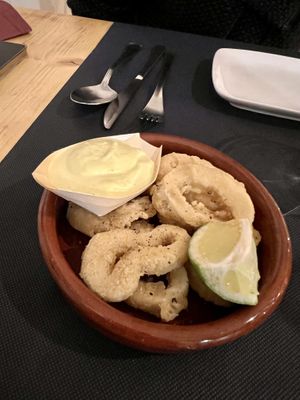 Kojac calamari   at CactusCat Bar in Barcelona