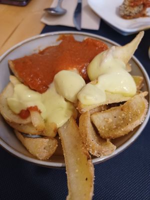 Patatas bravas at CactusCat Bar in Barcelona