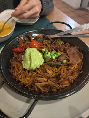 Fideua at CactusCat Bar in Barcelona