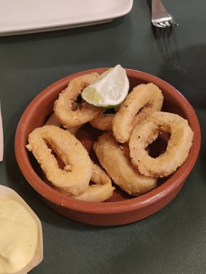 Vegan calamari at CactusCat Bar in Barcelona