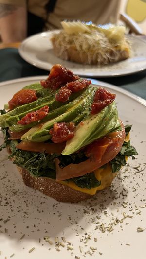 Avocado toast   at CactusCat Bar in Barcelona