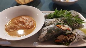 Viet rolls at CactusCat Bar in Barcelona