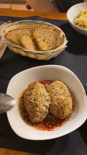 Quinoa croquettes  at CactusCat Bar in Barcelona