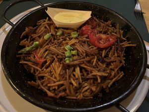 Fideuà #Veganuary at CactusCat Bar in Barcelona