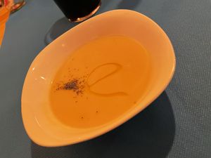 Sopa de calabacín   at CactusCat Bar in Barcelona