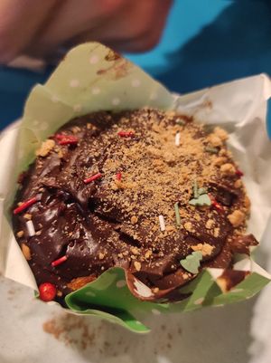 Muffin de chocolate  #Veganuary at CactusCat Bar in Barcelona