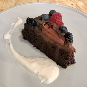 Delicious chocolate cake! at CactusCat Bar in Barcelona