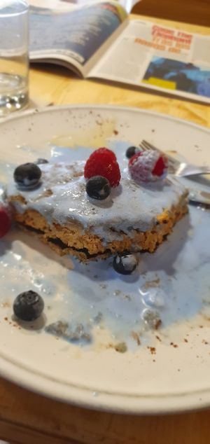 My absolute favourite: the pancakes with blueberry sauce at CactusCat Bar in Barcelona