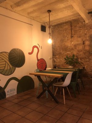 Inside  at CactusCat Bar in Barcelona