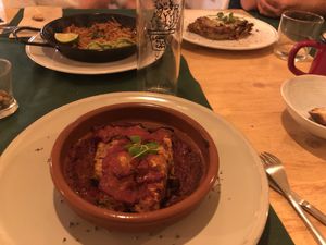 Canelones de berenjena. at CactusCat Bar in Barcelona