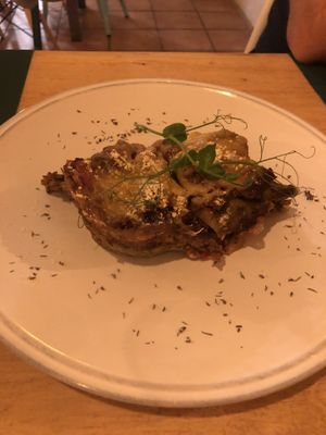 Lasaña at CactusCat Bar in Barcelona