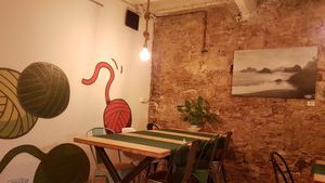 Artsy cozy place at CactusCat Bar in Barcelona