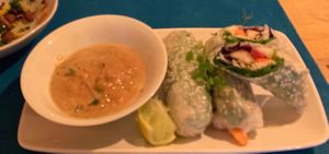 Viatnemese rolls at CactusCat Bar in Barcelona