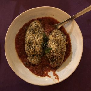 Quinoa croquettes   at CactusCat Bar in Barcelona