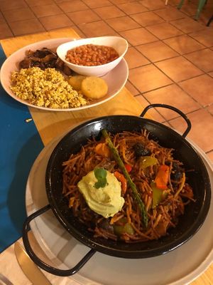 Los principales que pedimos at CactusCat Bar in Barcelona