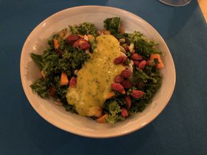 Precourse salad at CactusCat Bar in Barcelona