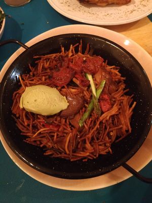 Fideuà at CactusCat Bar in Barcelona