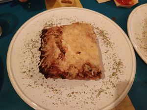 Lasaña at CactusCat Bar in Barcelona