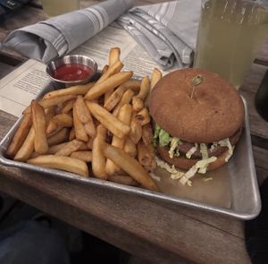burger veganized  at Wicked Weed in Asheville