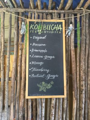 Kombucha menu at The Kom in Hoi An