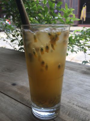 Passion fruit kombucha at The Kom in Hoi An