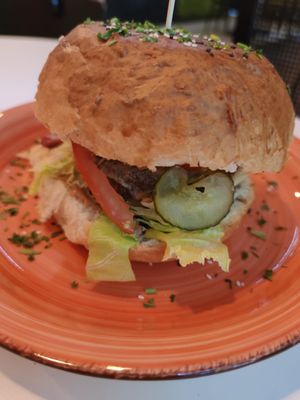 Vegan burger at Falla in Slupsk