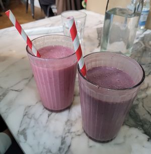 Nutri Shake & Berry cooler. at Down to Earth in Glasgow