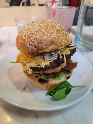 Big Vegan Breakfast Roll. Very big, delicious and filling. at Down to Earth in Glasgow