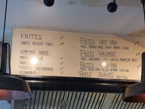 Not that many vegan options though ... at Friet Elite in Maastricht