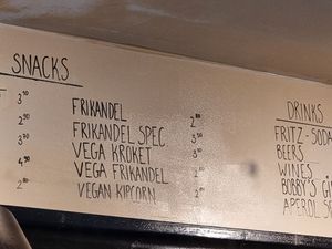 Not that many vegan options, ... at Friet Elite in Maastricht