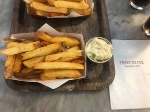 Fries with vegan mayo  at Friet Elite in Maastricht