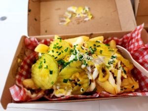 Cheese burger fries at Hello Rosie in Hamilton