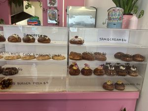 Desserts in cabinet  at Hello Rosie in Hamilton