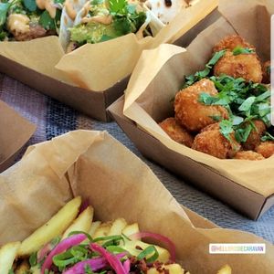 Loaded Fries, Jalapeno Bites, 'Chicken' Tacos at Hello Rosie in Hamilton