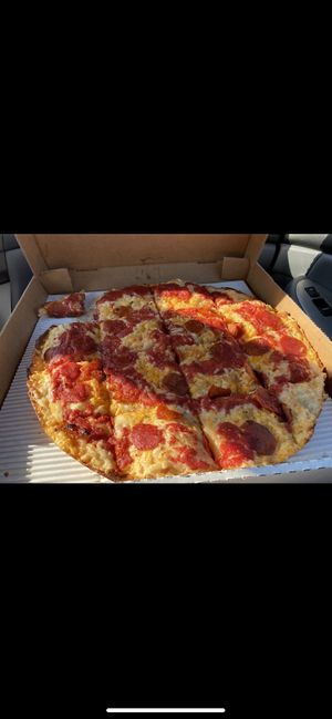 Pepperoni. Sauce is kinda sweet. Which I enjoy.   at Ohio Pie in Brunswick