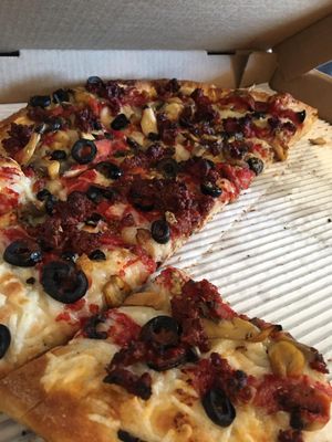 Vegan sausage topping at Ohio Pie in Brunswick