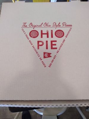 Pizza box at Ohio Pie in Brunswick
