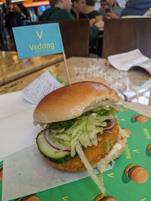 Chick burger at Vedang - green burger | Mall of Berlin in Berlin