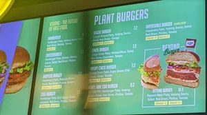 Impossible burger coming soon - which tests on animals and is plant based but NOT vegan. at Vedang - green burger | Mall of Berlin in Berlin